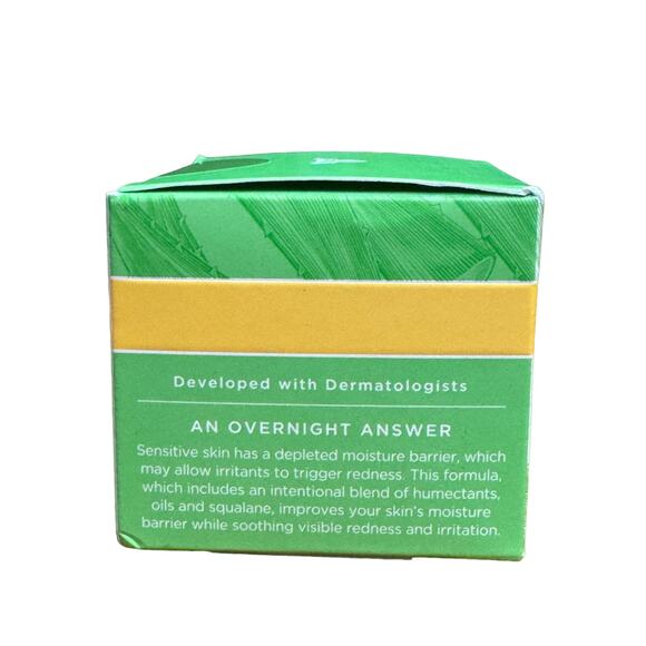 Burt's Bees Calming Night Cream With Aloe & Rice Milk 1.8 Oz Sensitive Solution - Picture 4 of 4